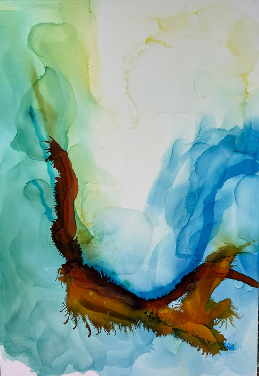 Original Art-Alcohol Ink-The memory of rainlight