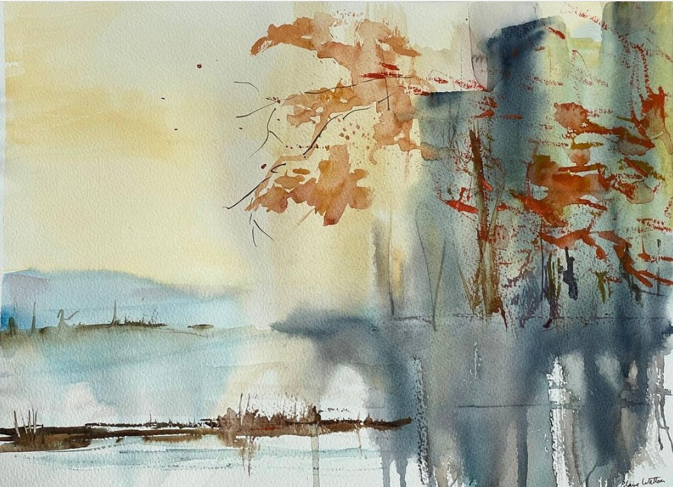 Watercolour - Oriental Leaves