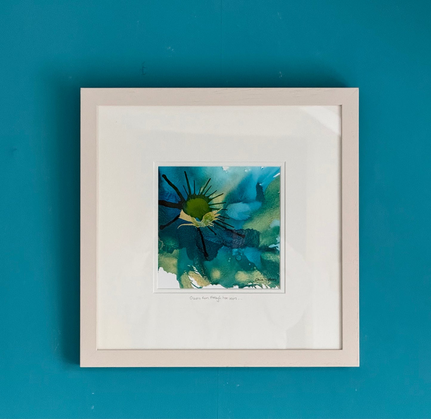 Original Art-Alcohol Ink-Series Sisterhood-'Oceans run through her veins'