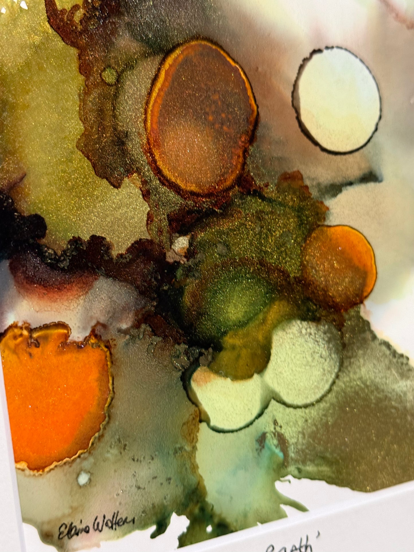 Original Art-Alcohol Ink-Series Sisterhood-'Rustic Earth'
