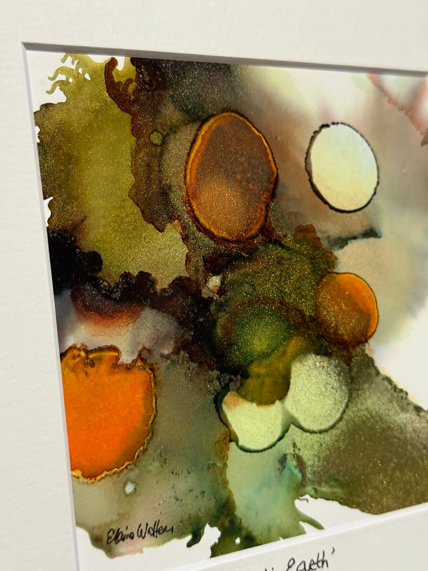 Original Art-Alcohol Ink-Series Sisterhood-'Rustic Earth'