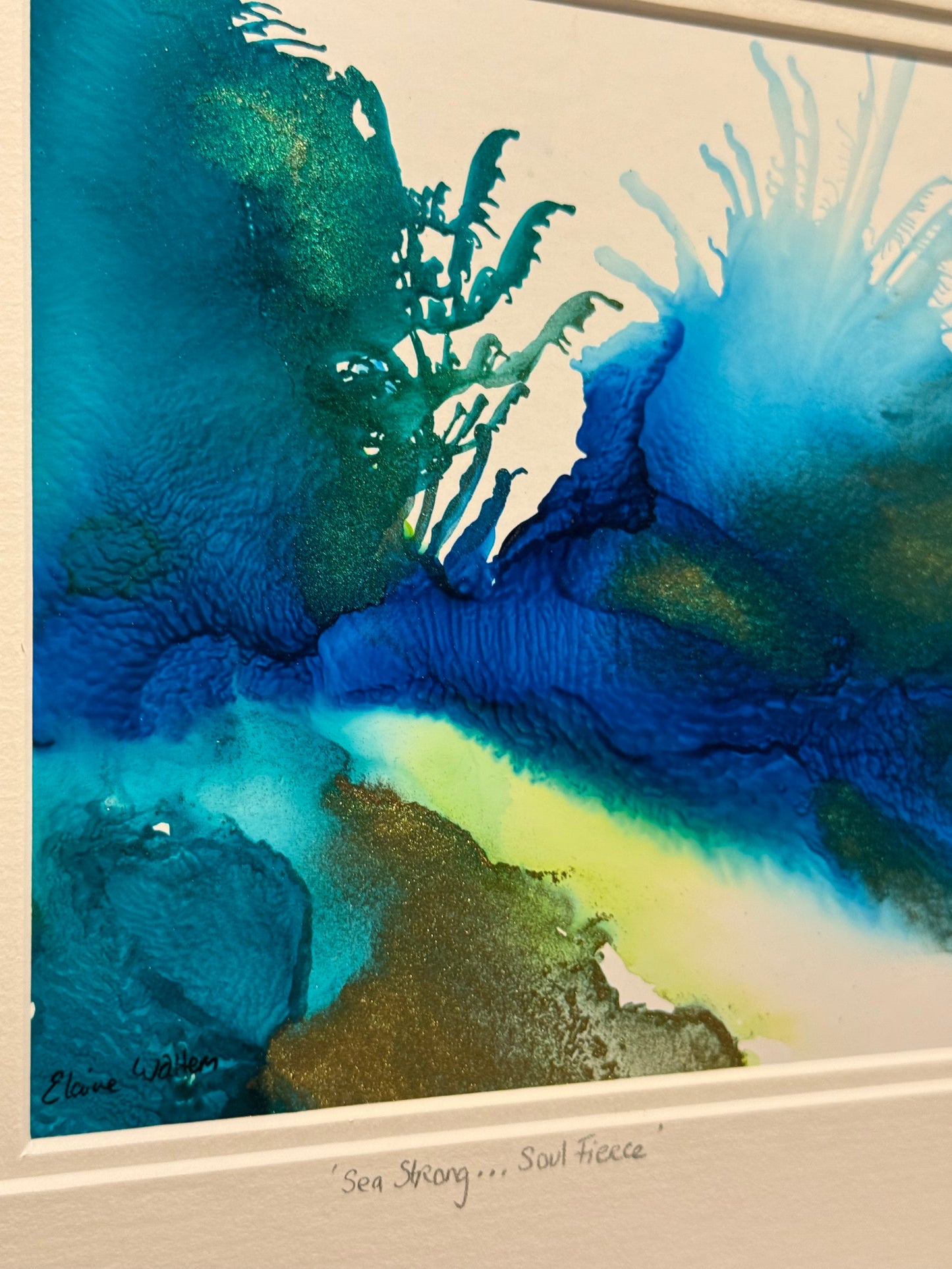 Original Ink-Alcohol Ink-Series Sisterhood-'Sea strong, soul fierce'