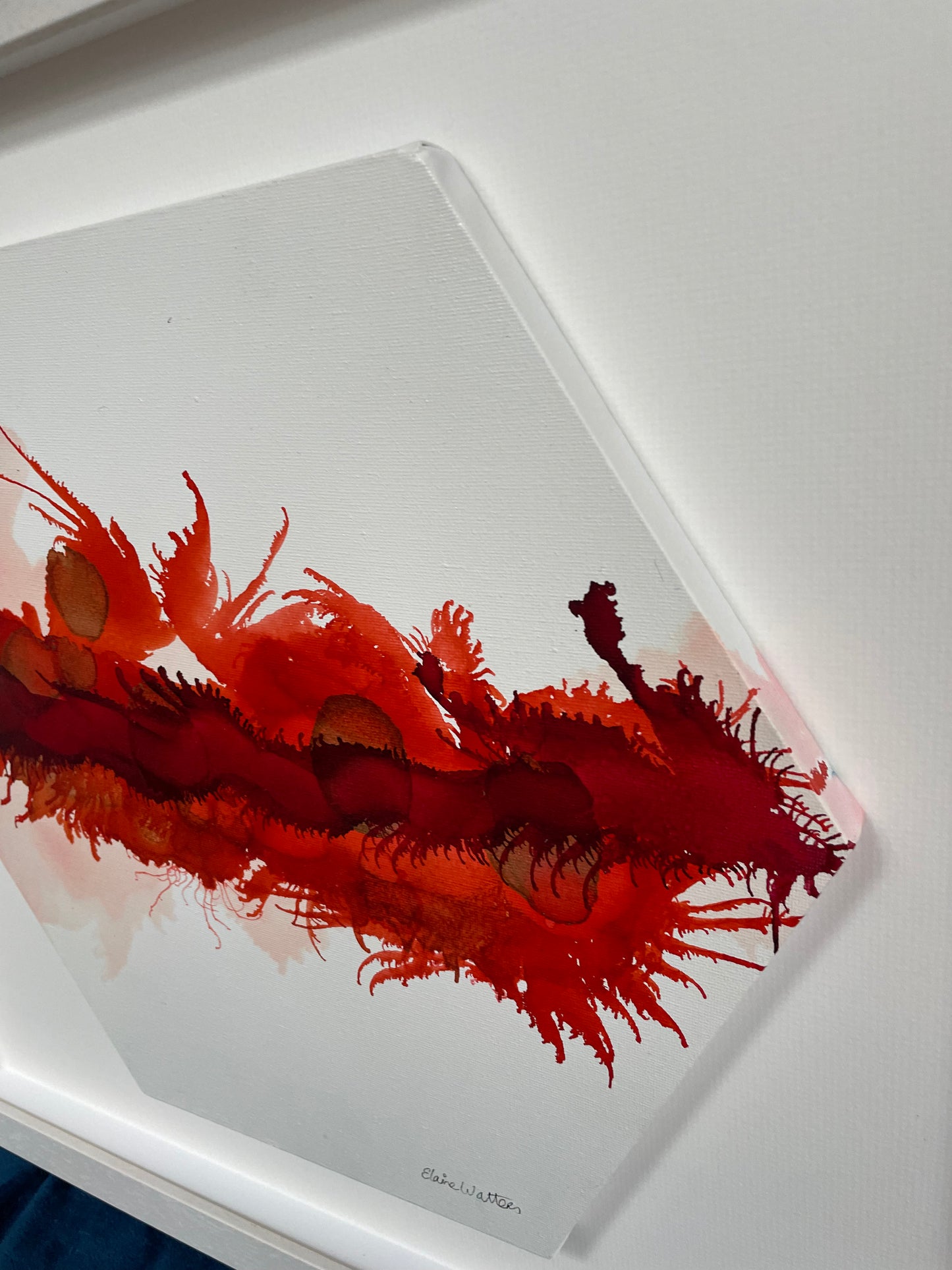 Alcohol Ink - The  Chakra Series-Root Chakra -(Red Hexagon)