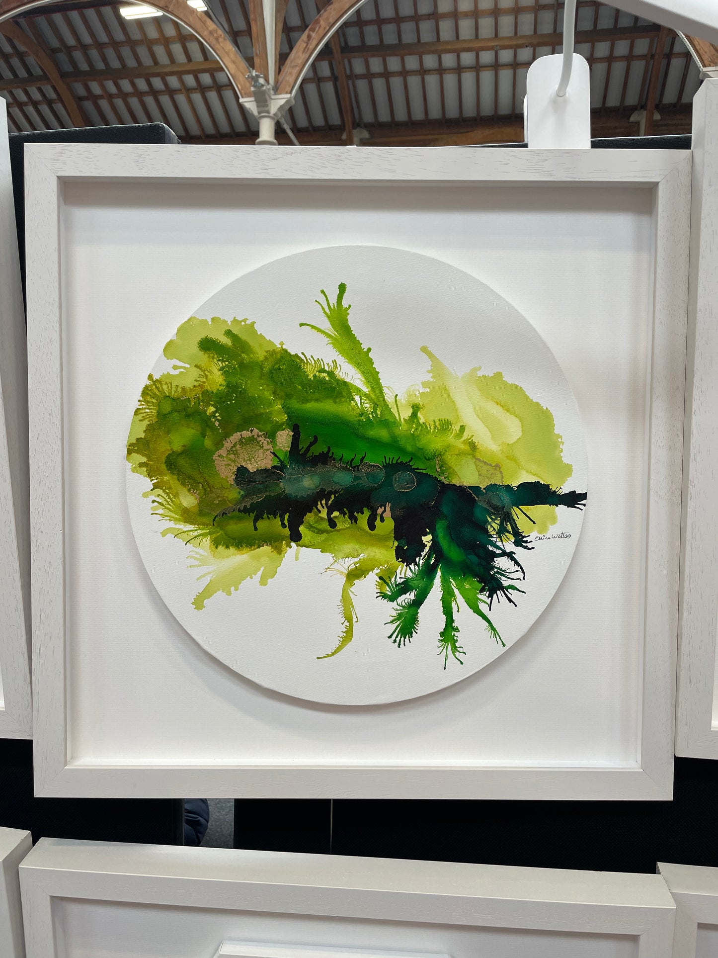 Alcohol Ink - The  Chakra Series-The Heart Chakra-Green Circle