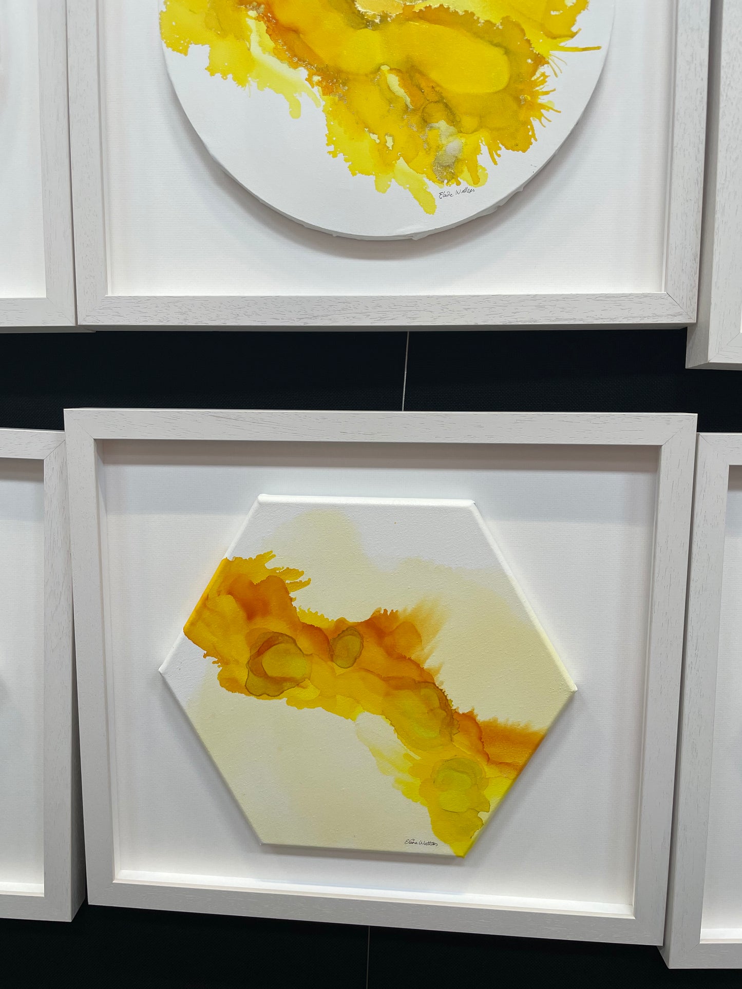 Alcohol Ink - The  Chakra Series-Solar Plexus Chakra (Yellow Circle) SOLD