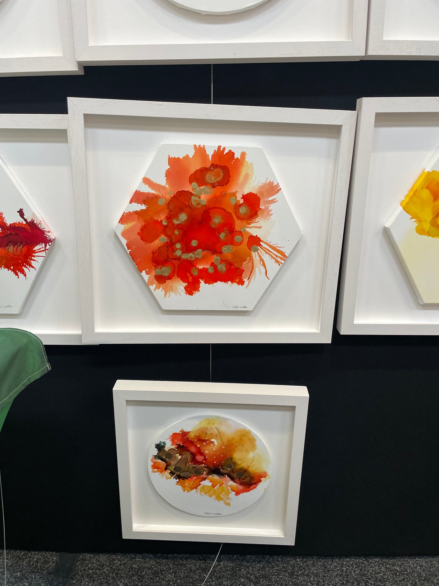 Alcohol Ink - The  Chakra Series-Sacral Chakra(Orange Hexagon)