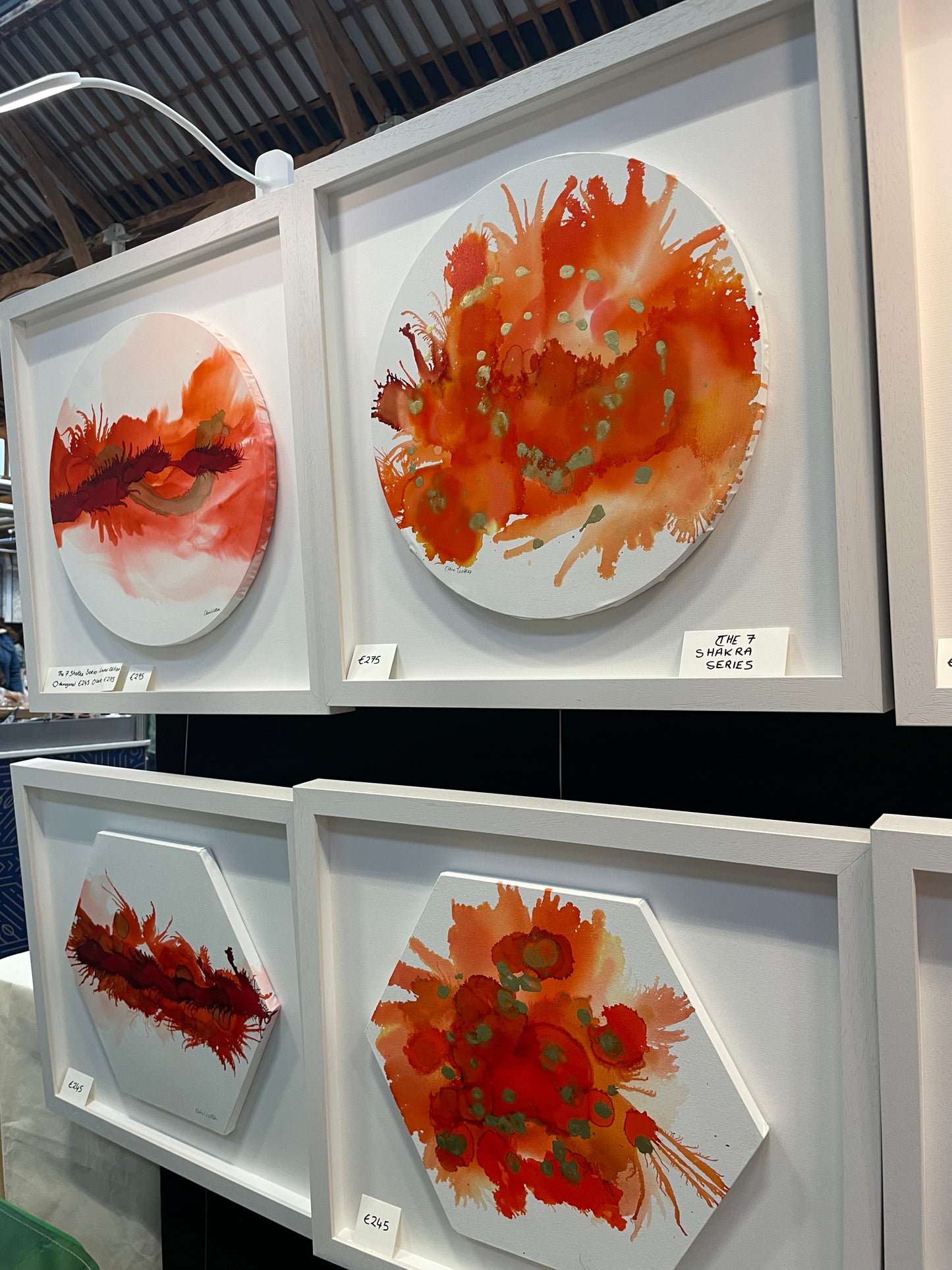 Alcohol Ink - The  Chakra Series-Sacral Chakra(Orange Hexagon)