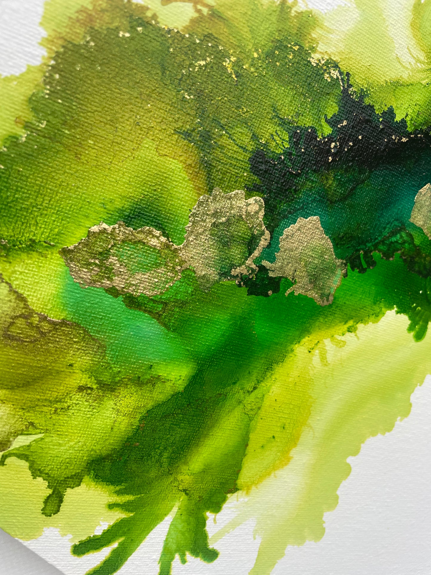 Original Art-Alcohol Ink - The  Chakra Series-The Heart Chakra-(Green Hexagon).