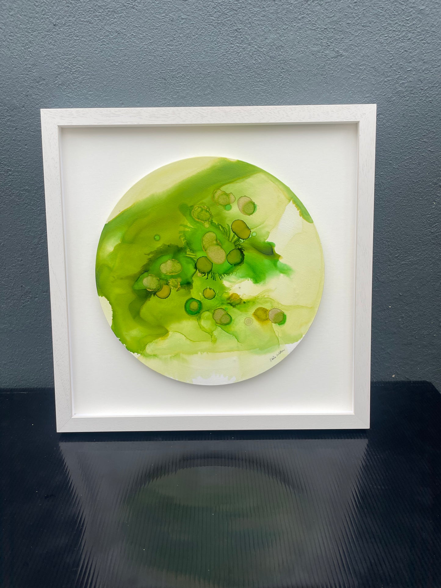 Alcohol Ink - The  Chakra Series-The Heart Chakra-Green Circle