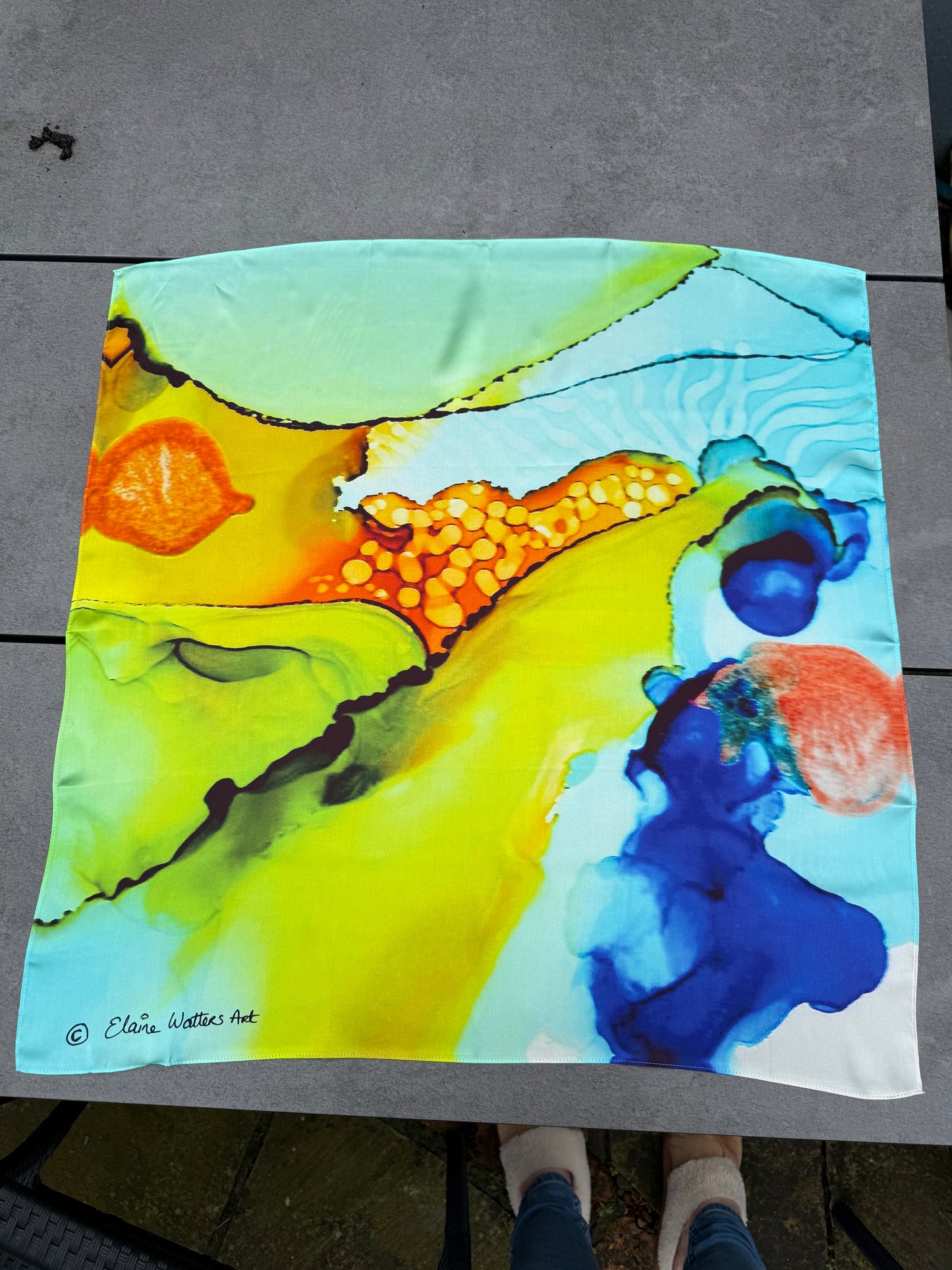 Product-Silk Scarf-Small Square 65x65cm-Colour my World