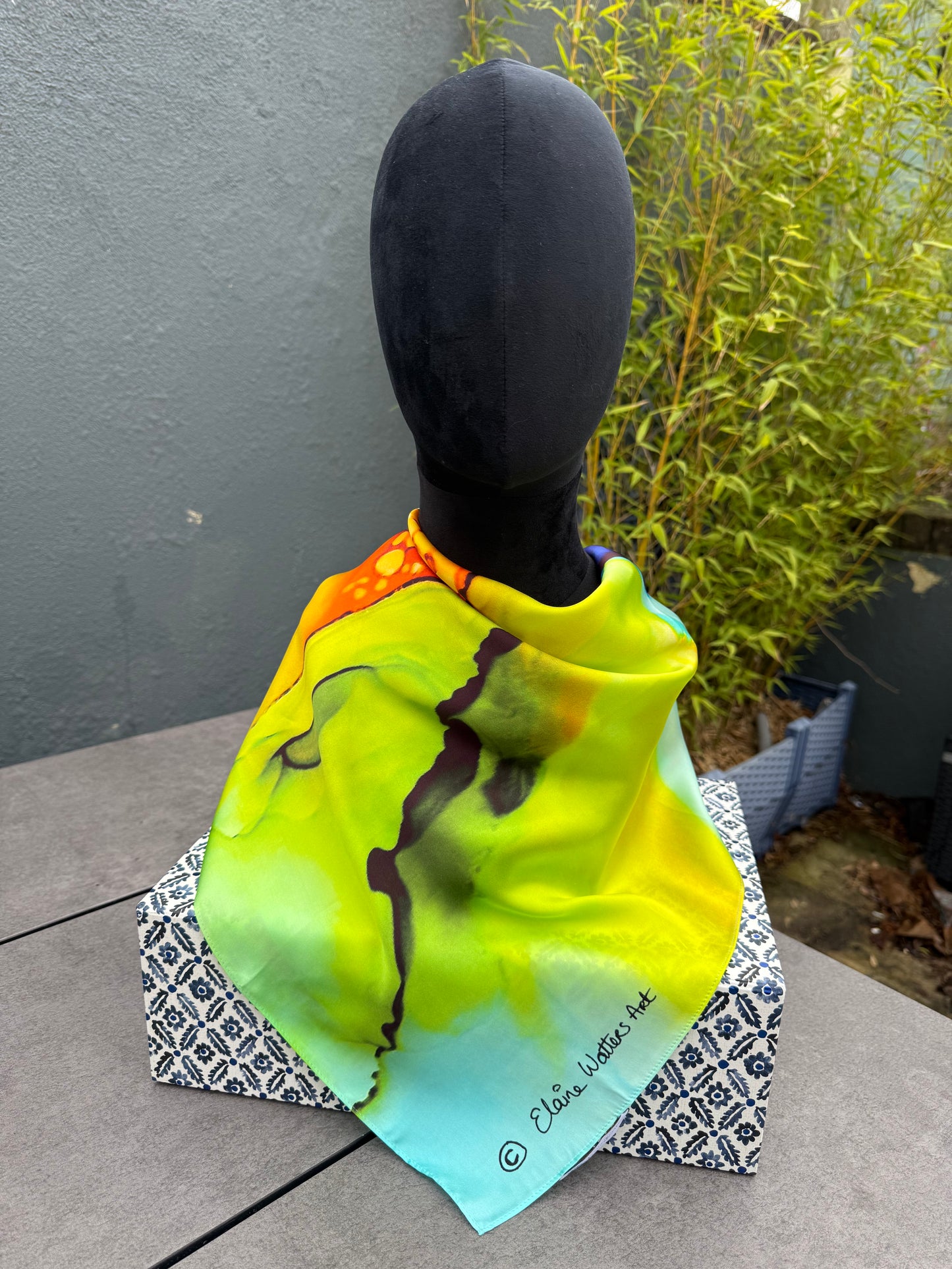 Product-Silk Scarf-Small Square 65x65cm-Colour my World