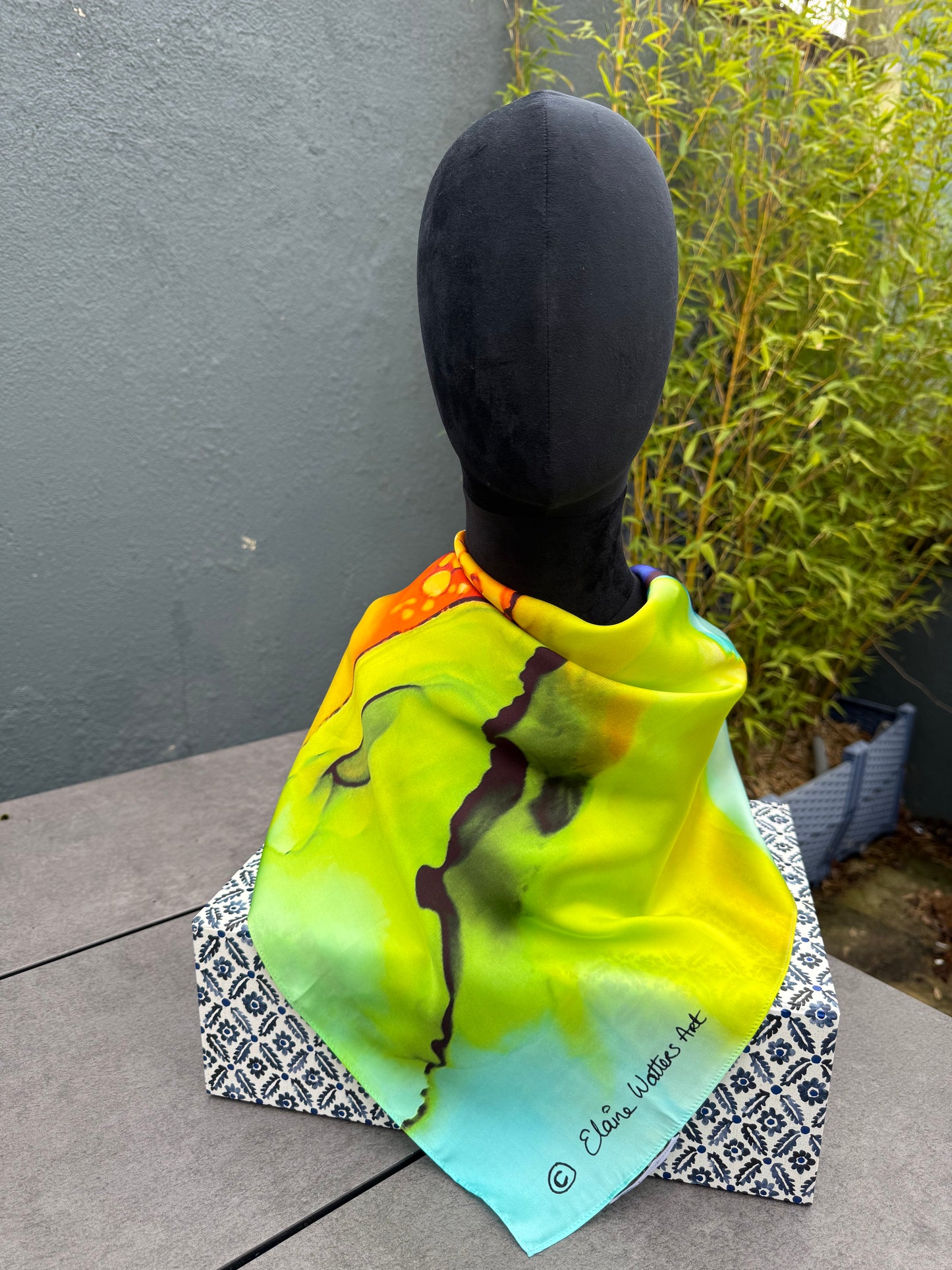 Product-Silk Scarf-Small Square 65x65cm-Colour my World