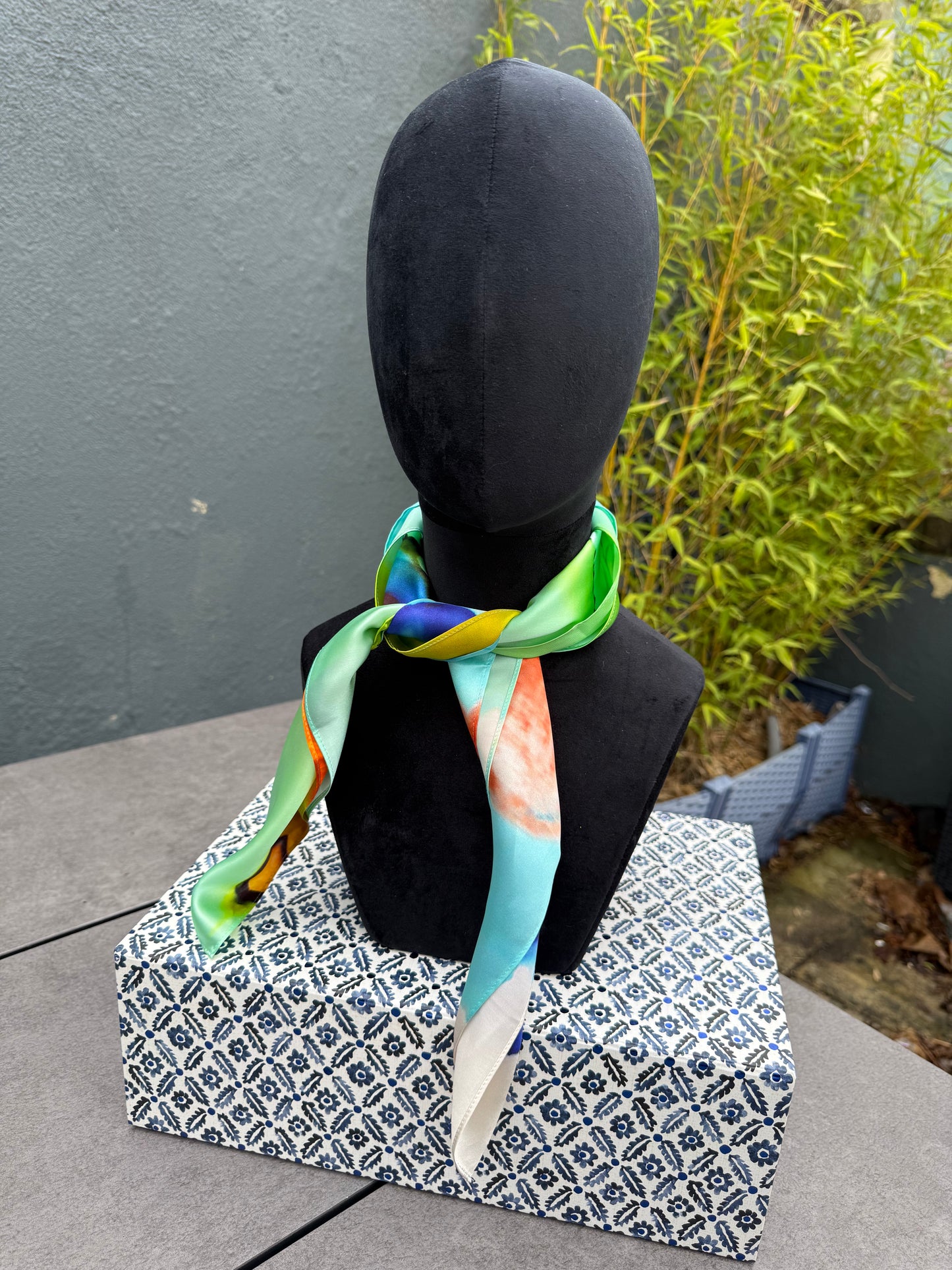 Product-Silk Scarf-Small Square 65x65cm-Colour my World