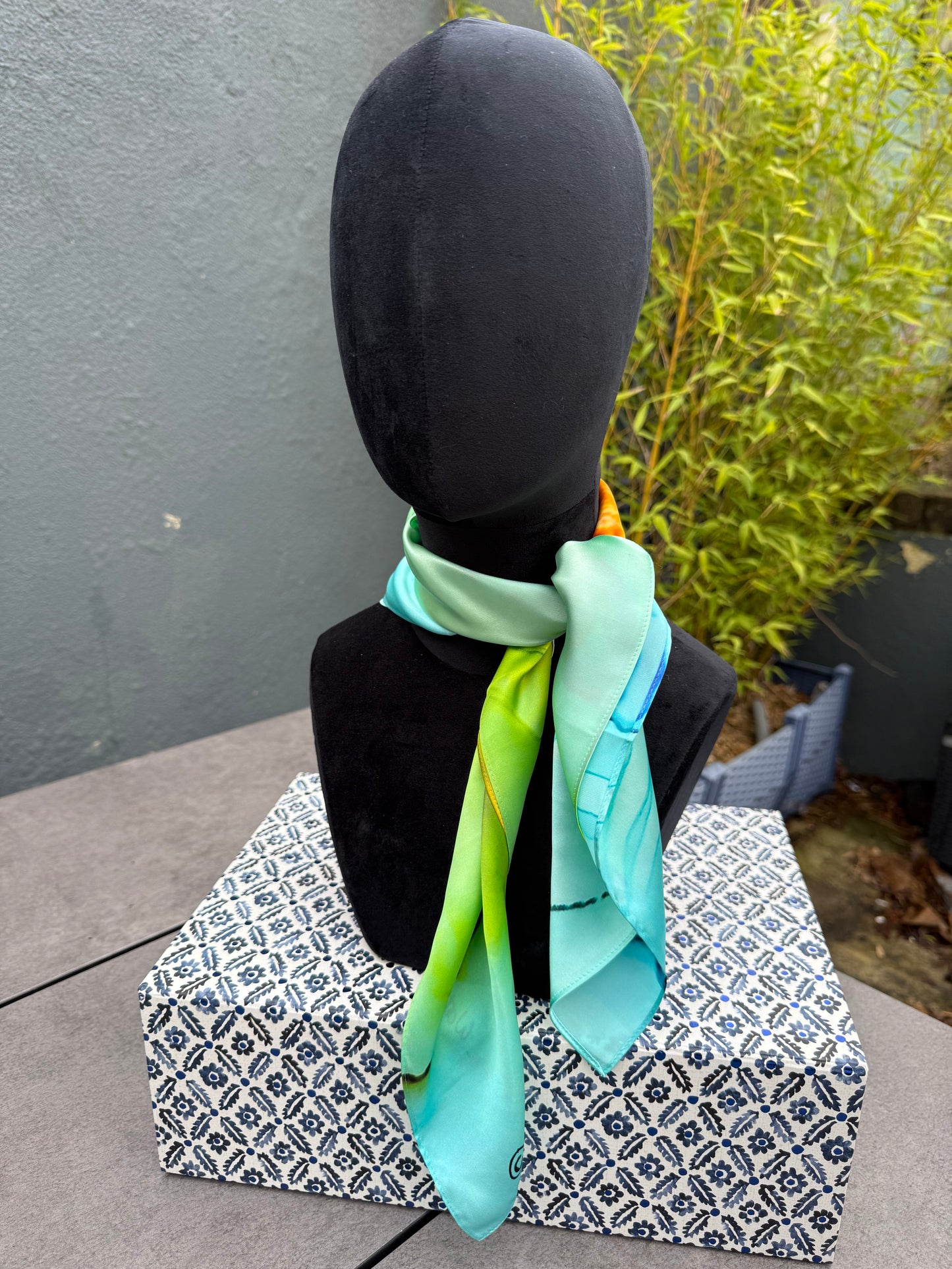 Product-Silk Scarf-Small Square 65x65cm-Colour my World