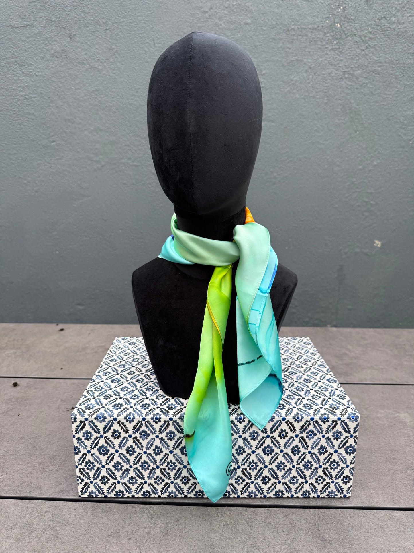 Product-Silk Scarf-Small Square 65x65cm-Colour my World