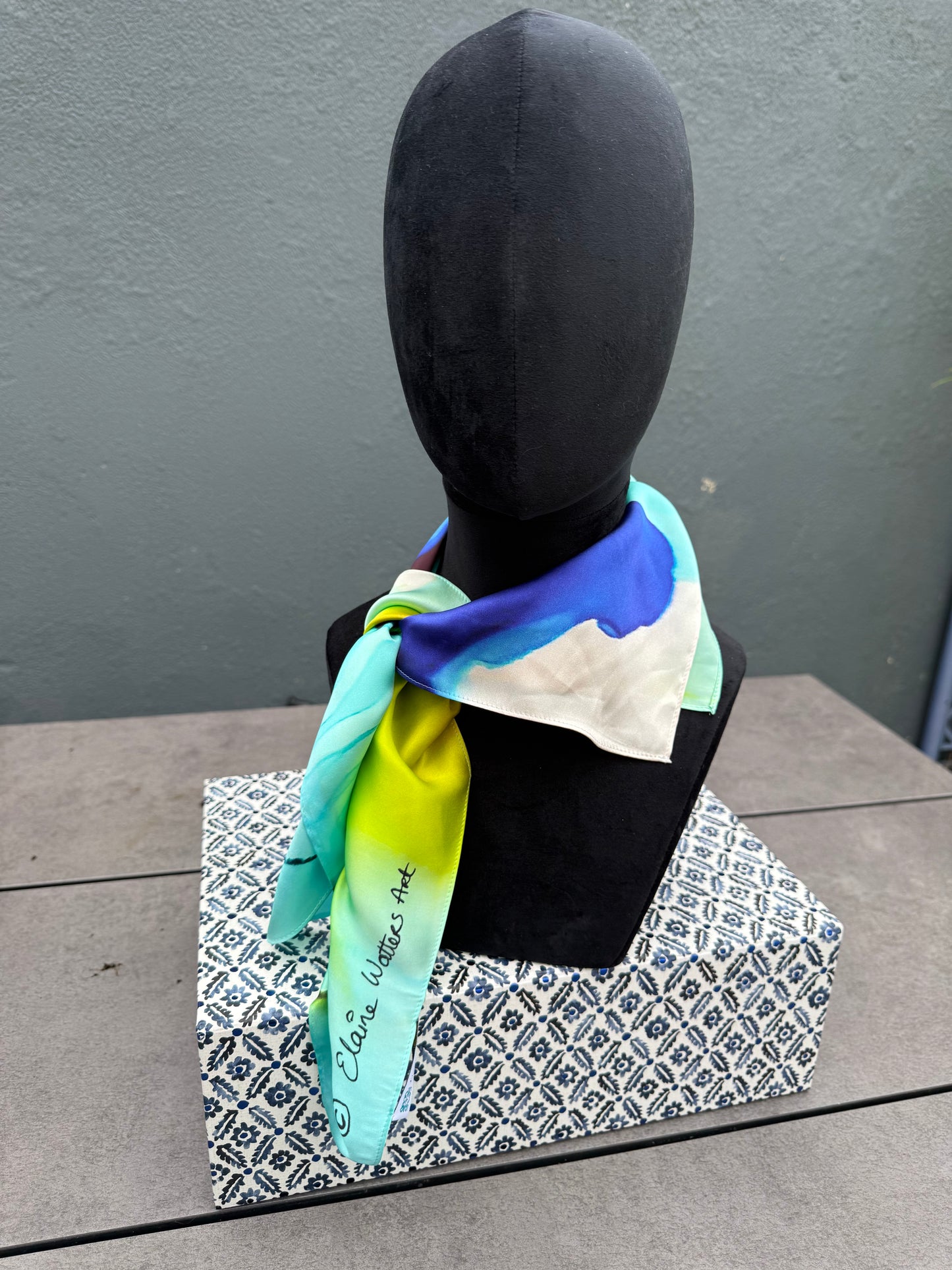 Product-Silk Scarf-Small Square 65x65cm-Colour my World