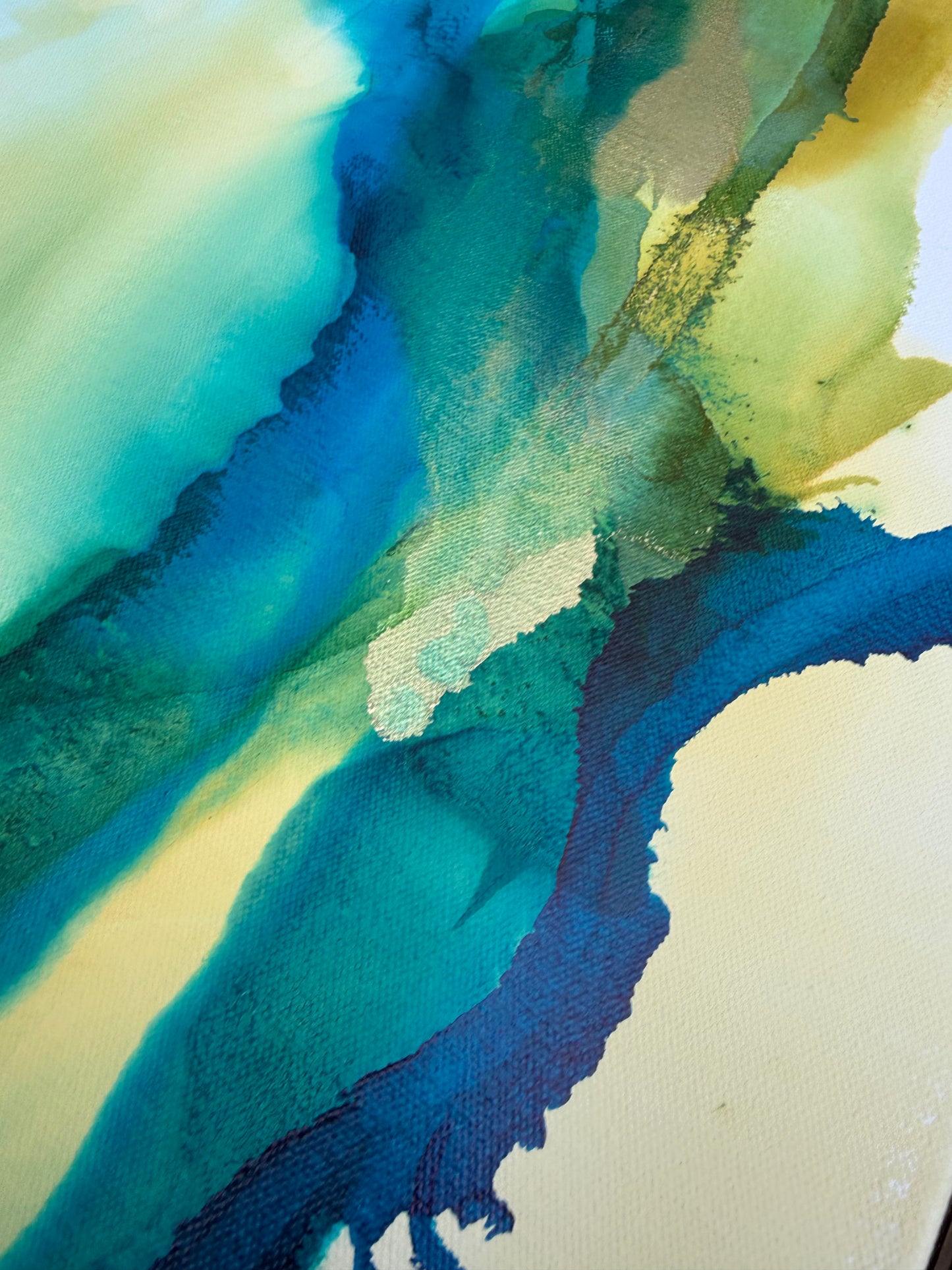 Original Art-Alcohol Ink-Light Gathering Slowly