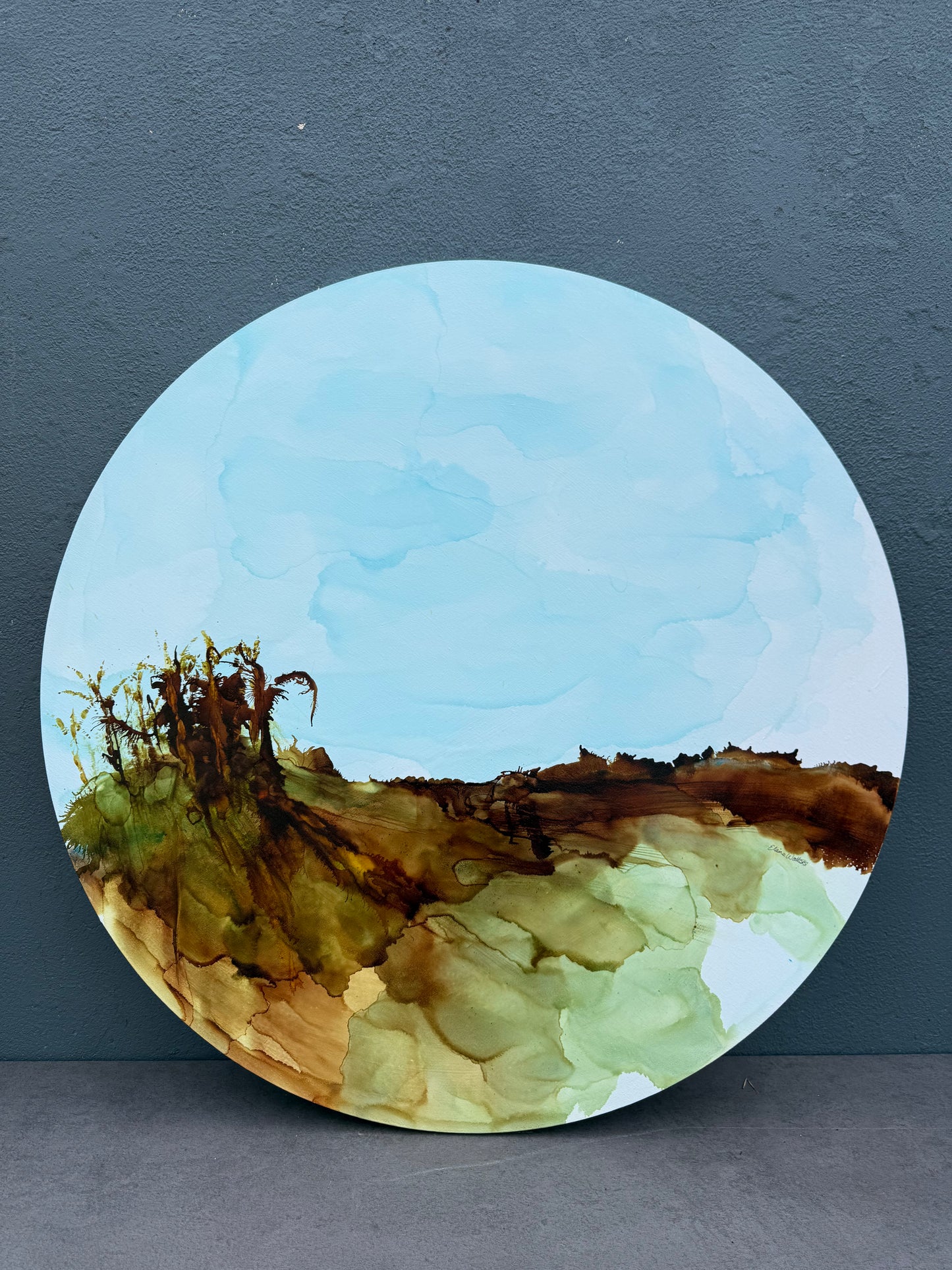 Original Art-Alcohol Ink-The Land Breathes