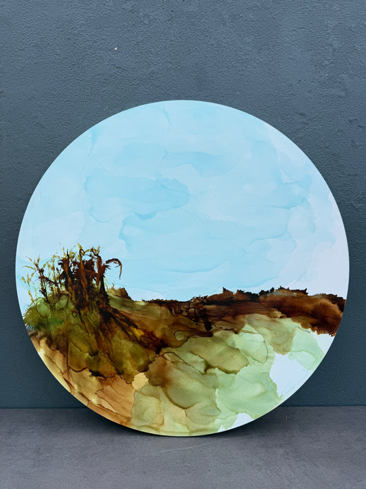 Original Art-Alcohol Ink-The Land Breathes