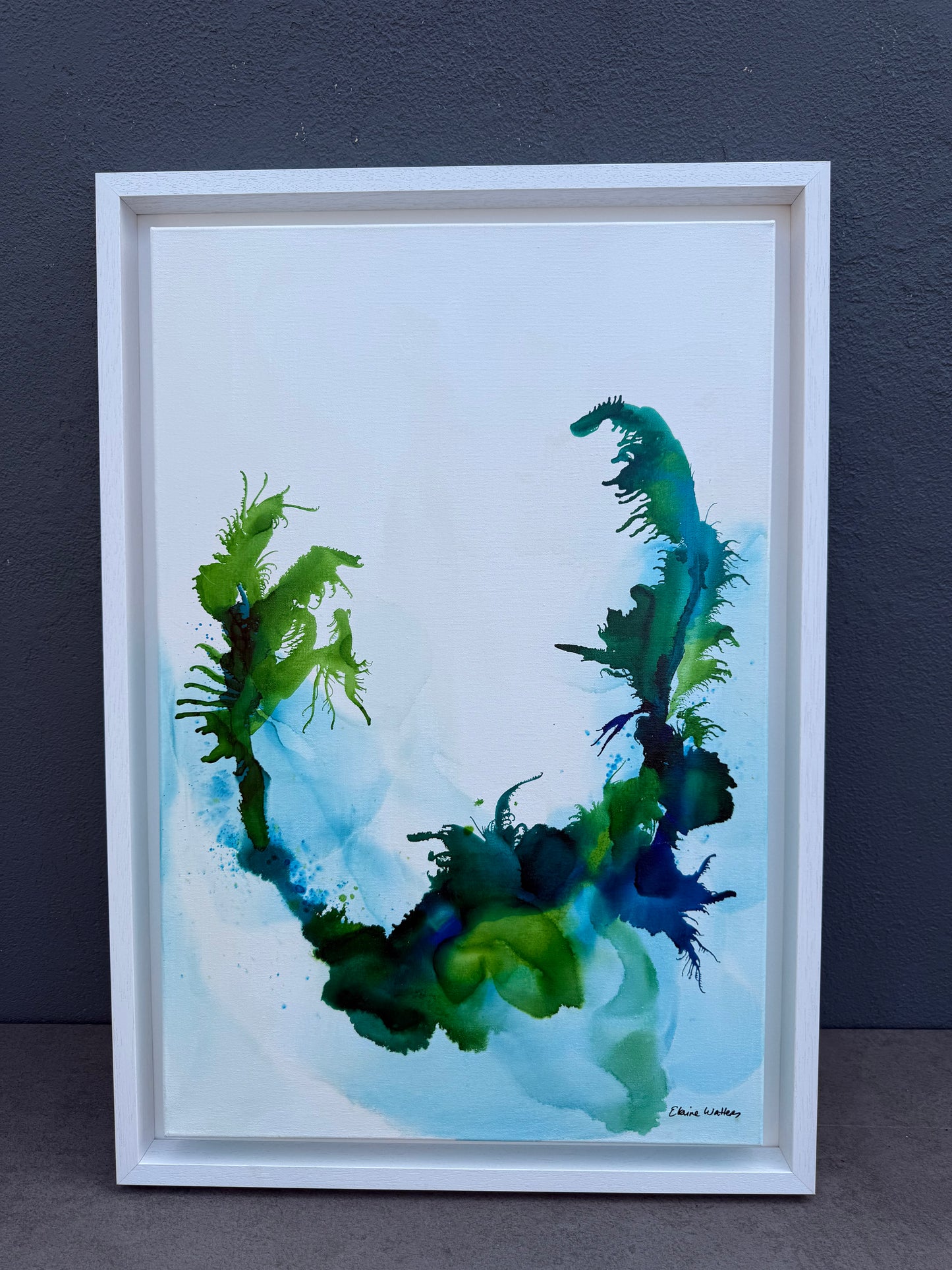 Original Art-Alcohol Ink-Whispers of the tidal garden