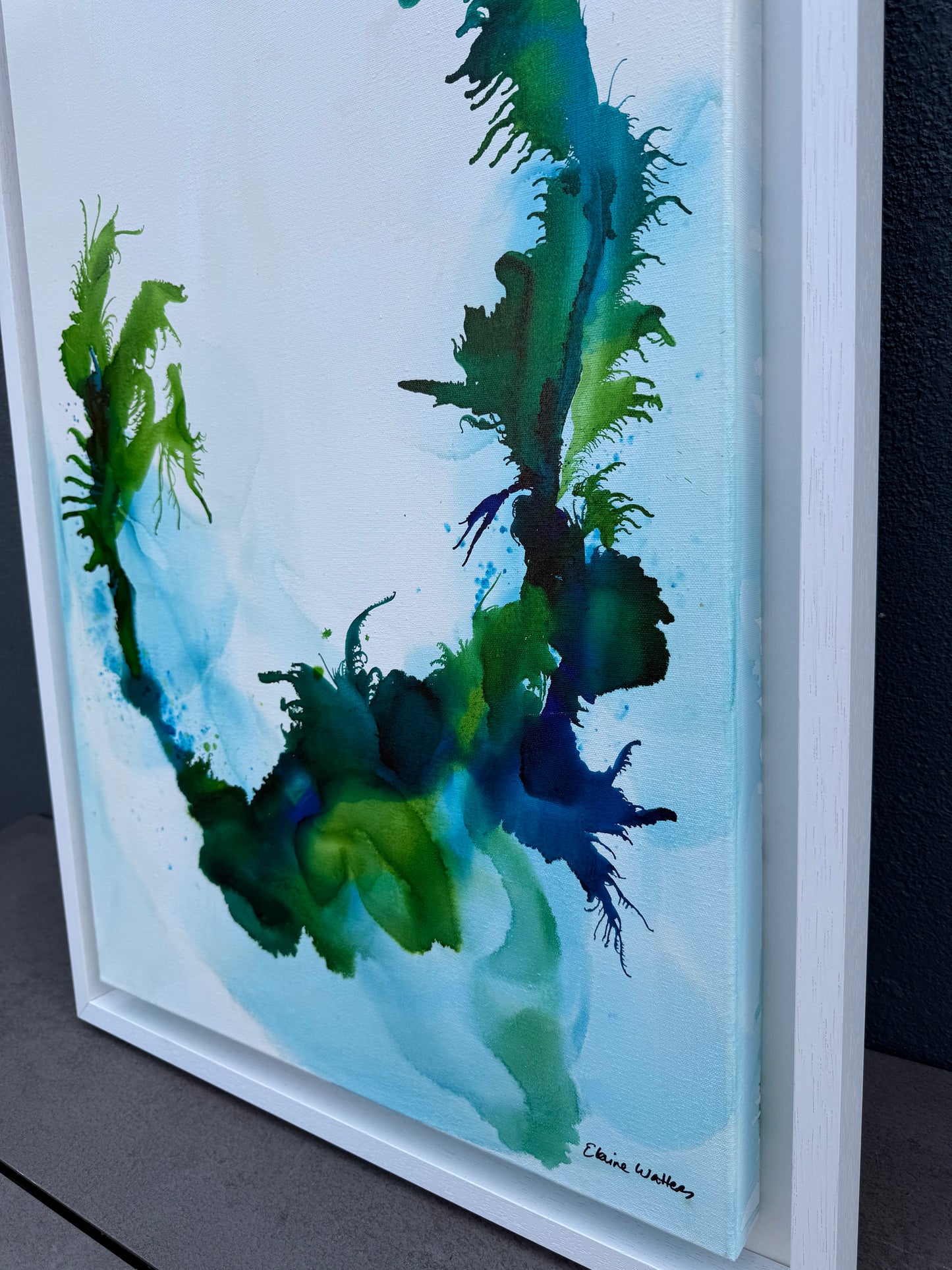 Original Art-Alcohol Ink-Whispers of the tidal garden