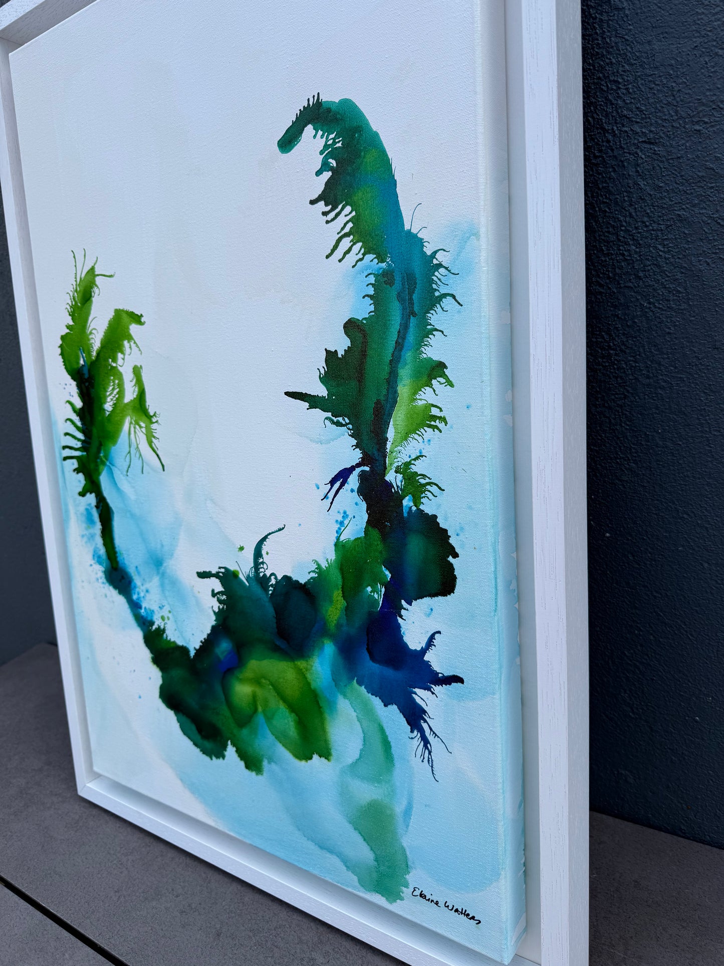 Original Art-Alcohol Ink-Whispers of the tidal garden