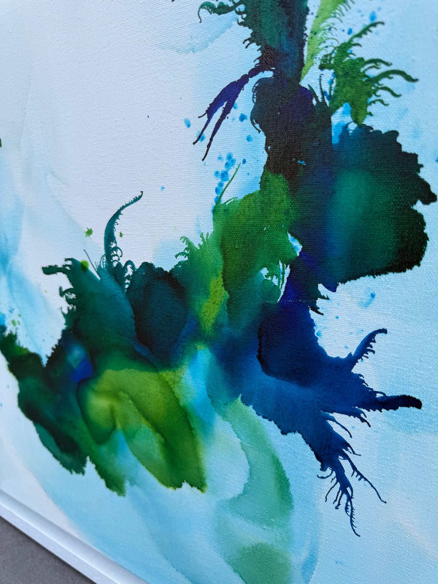 Original Art-Alcohol Ink-Whispers of the tidal garden