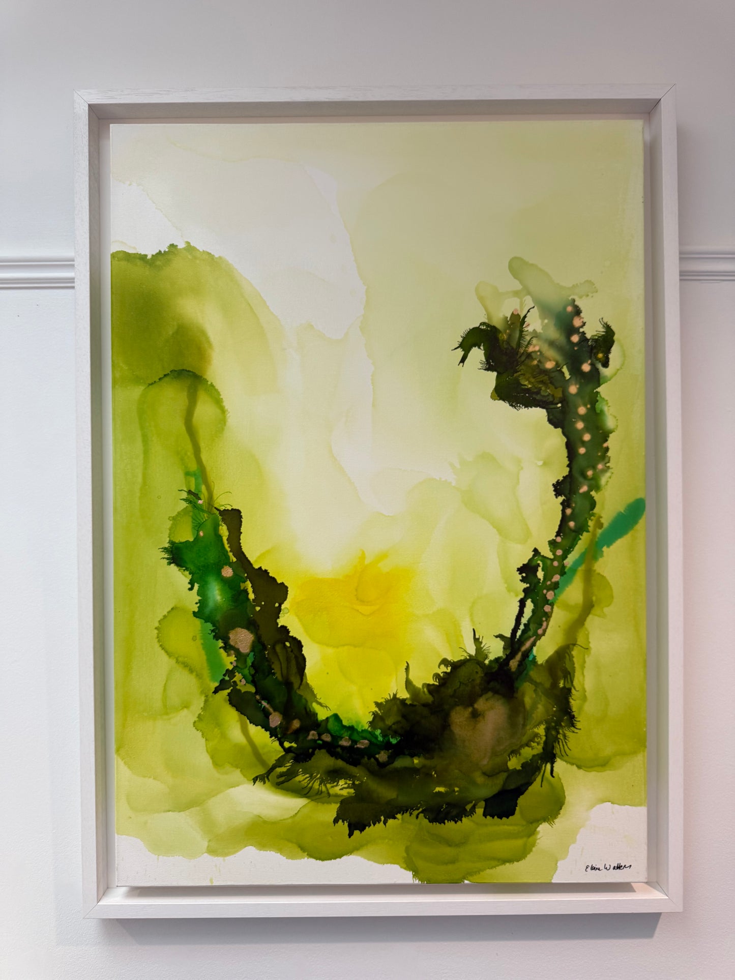 Original Art-Alcohol Ink-The soft edge of silence