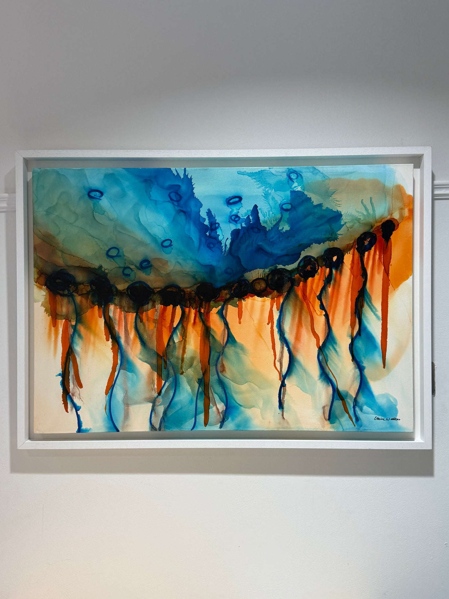 Original Art-Alcohol Ink-When the sky fell into the land