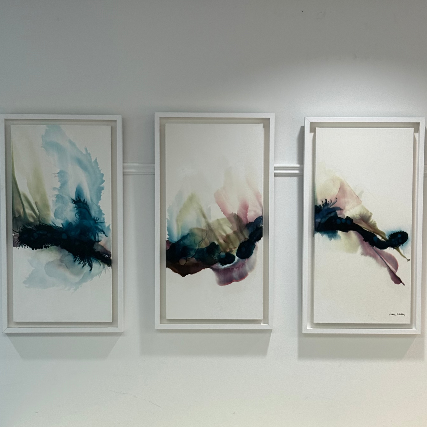 Original Art-Alcohol Ink-The space between seasons-Series 1-3 (triptych)