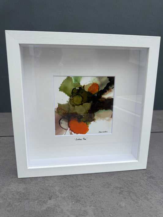 Original Art-Alcohol Ink-Series Sisterhood-'Ember Fire'