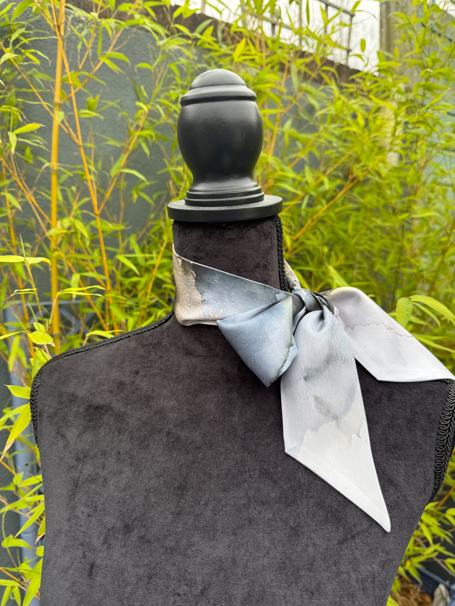 Product-Silk Twilly- Marble Storm