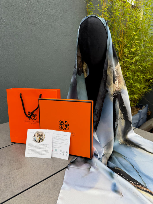 Product-Silk Scarf-Marble Storm