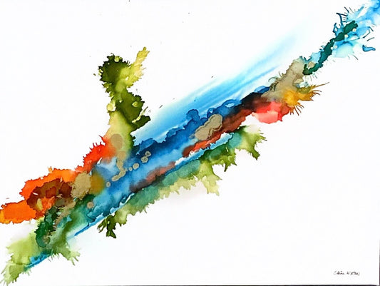 Original Art-Alcohol ink -Live a Joyful Life