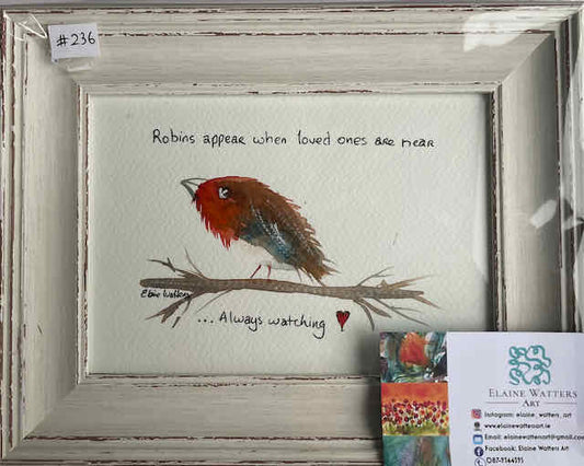 Watercolour -Robin #238 6x8