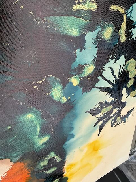 Original Art-Alcohol Ink-Fragments of quiet light