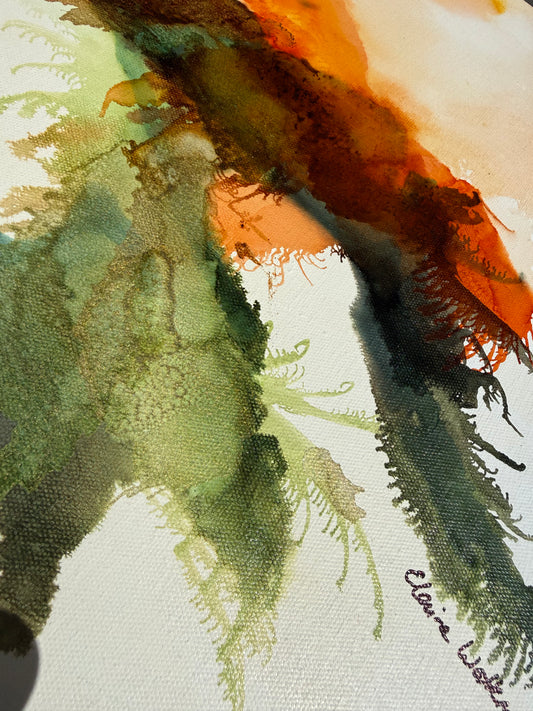 Original Art-Alcohol Ink-After rain the earth glows