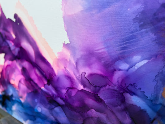 Original Art-Alcohol Ink-Unfolding Her Way