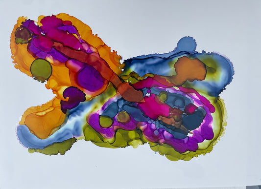 Original Art-Alcohol Ink-Butterfly