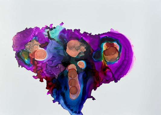 Original Art-Alcohol Ink -Elephant Heart
