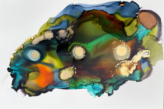 Alcohol Ink - The world spins madly on