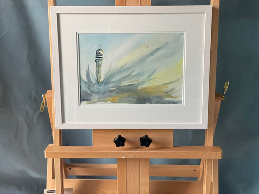 Original Art-Watercolour -No escaping the waves