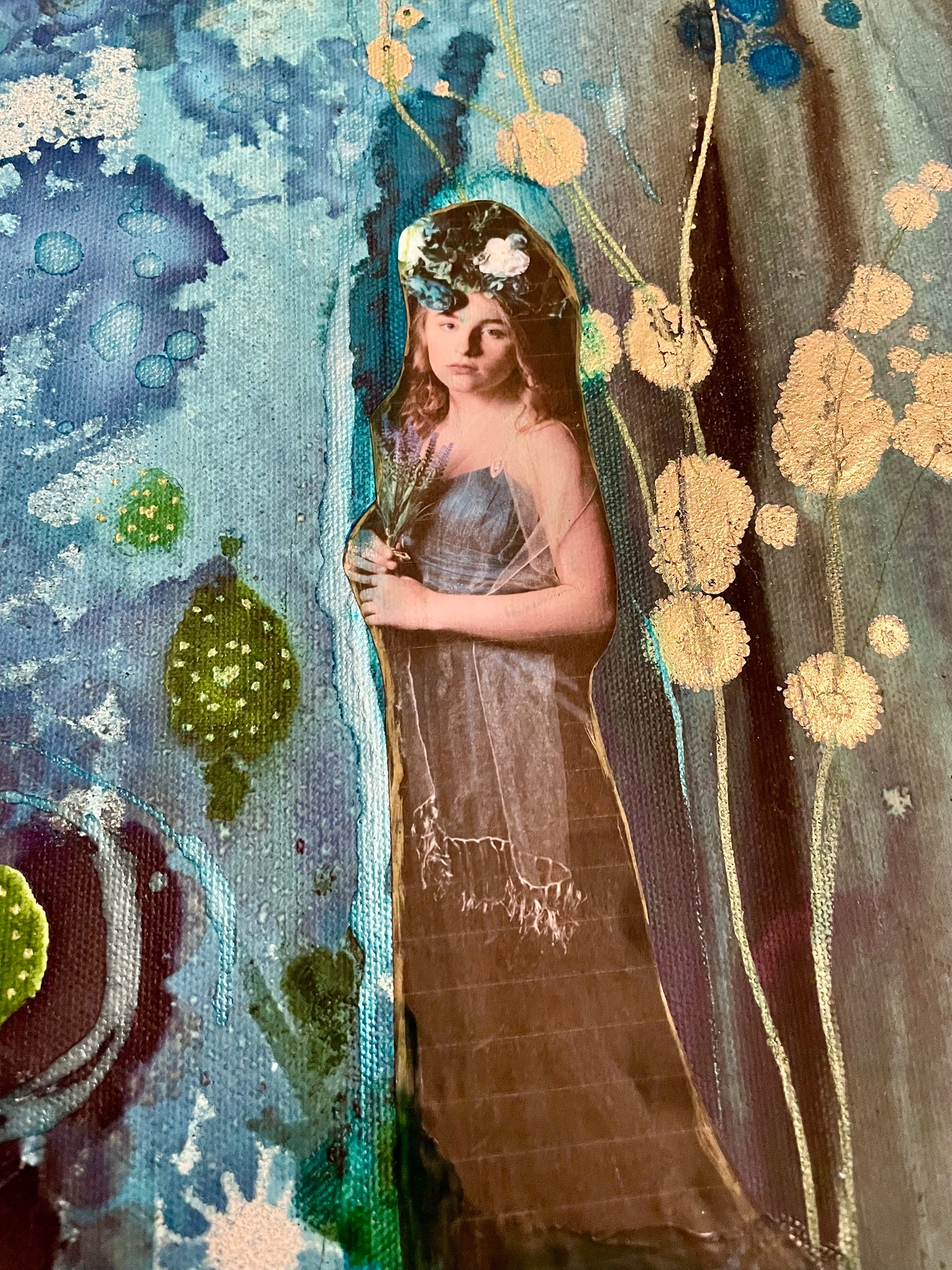 Mixed Media - Under the Waterfall