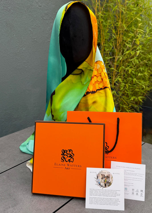 Product-Silk Scarf-Colour My World