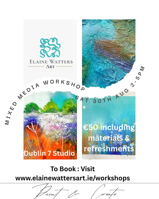 Mixed Media - Large canvas workshop