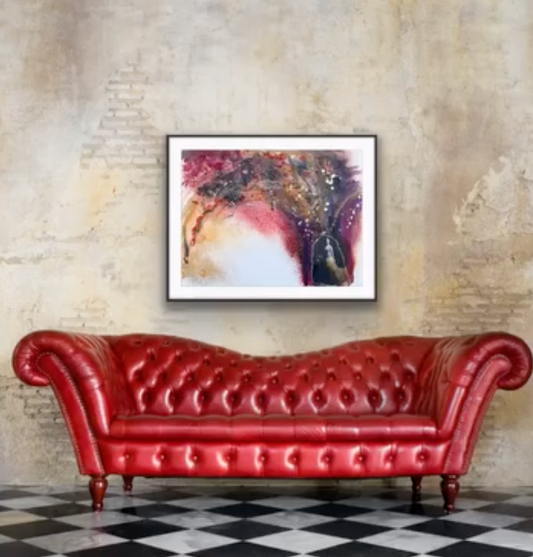 Original Art-Mixed Media - She holds the world in her hand