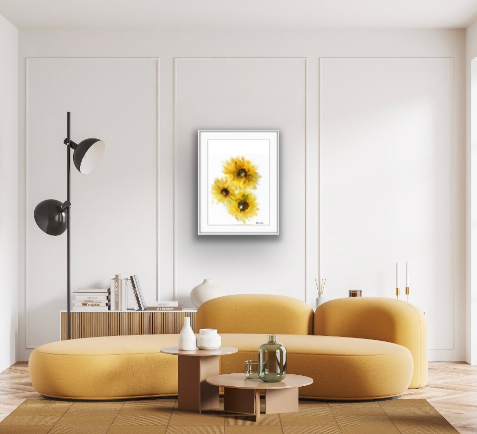 Sunflower art, Irish flower art, Irish artist, Dublin art, Sunflowers watercolour