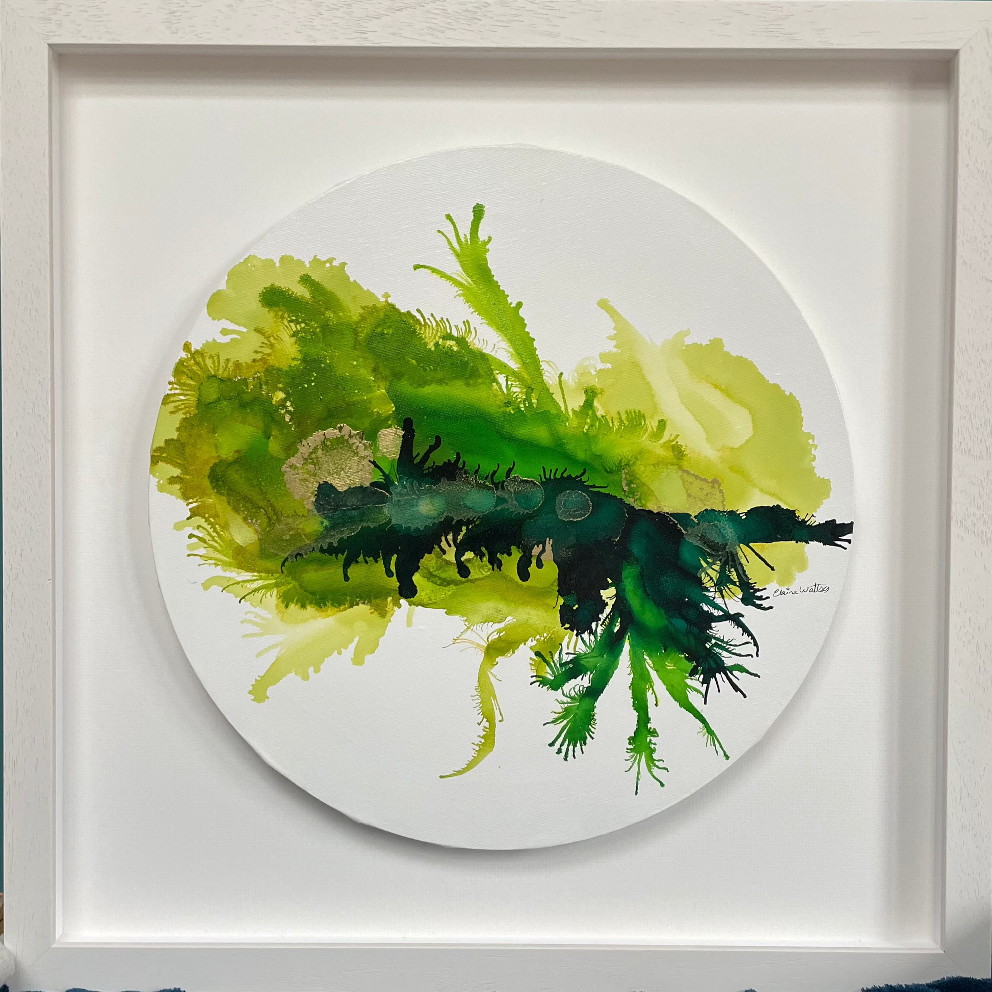 Elaine Watters Art, The Heart Chakra, Alcohol Ink 